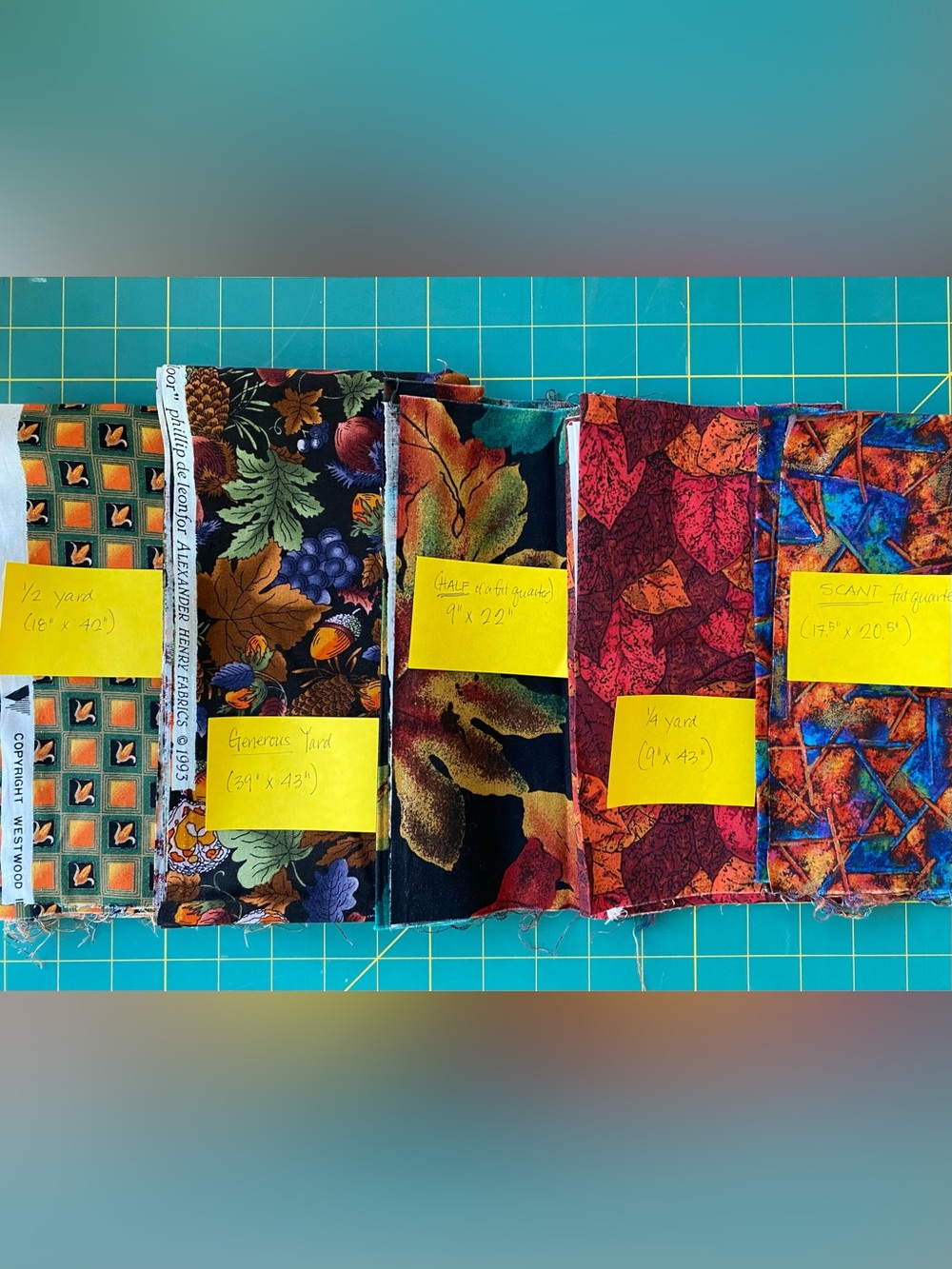Fall  Colors! 100% Cotton Quilt.  Fabrics. Yd., 1/2 yd., 1/4 yd., & remnants. - Picture 9 of 10